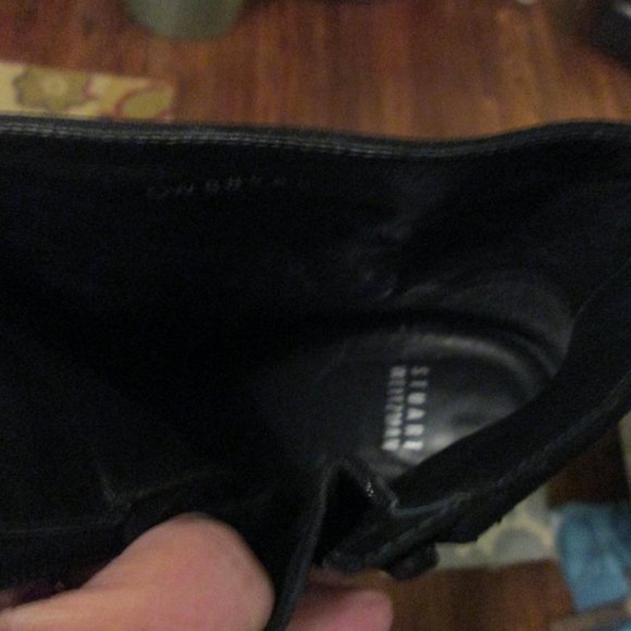 Stuart Weitzman Black Gore Tex Ankle Boots Size 7 High Heel Side Zipper - Picture 10 of 11